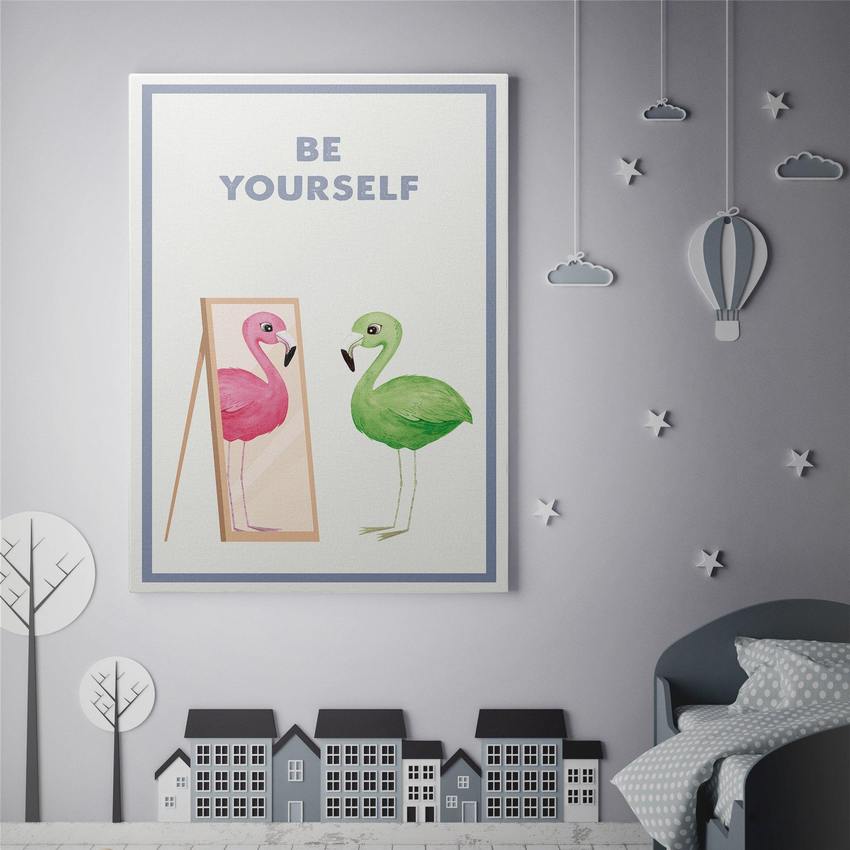 Discover Shop Kids Canvas Art, Be Yourself Canvas Art | Modern Motivational Canvas Wall Art, BE YOURSELF by Original Greattness™ Canvas Wall Art Print