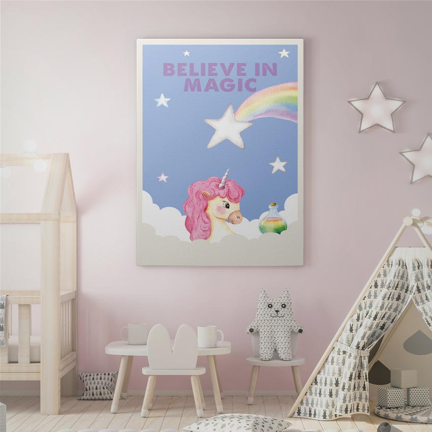 Discover Shop Kids Canvas Art, Kids Unicorn Bundle Child Room Canvas Art, UNICORN BUNDLE FOR KIDS by Original Greattness™ Canvas Wall Art Print