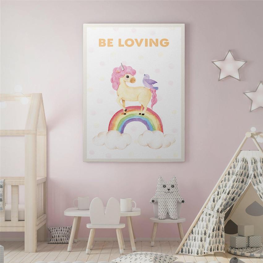 Discover Kids Canvas Wall Art, Be Loving Kids Canvas Art | Motivational Kids Canvas Wall Art , BE LOVING by Original Greattness™ Canvas Wall Art Print