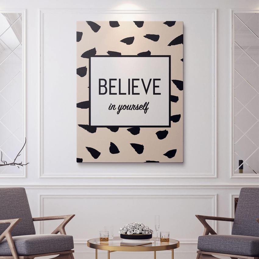 Discover Women Inspirational Wall Art, Believe in You Inspirational Women Canvas Art, BELIEVE IN YOU (WOMEN) by Original Greattness™ Canvas Wall Art Print