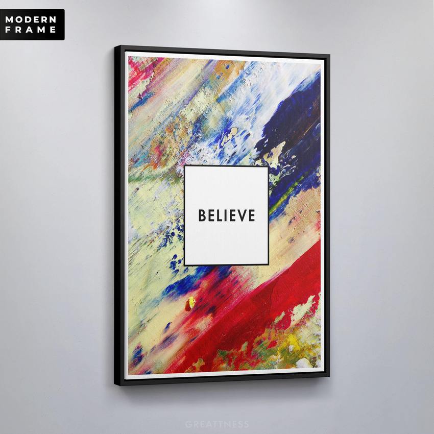 Discover Motivational Canvas Art, Believe Women Canvas Art | Motivational Women Canvas Art Prints, BELIEVE by Original Greattness™ Canvas Wall Art Print