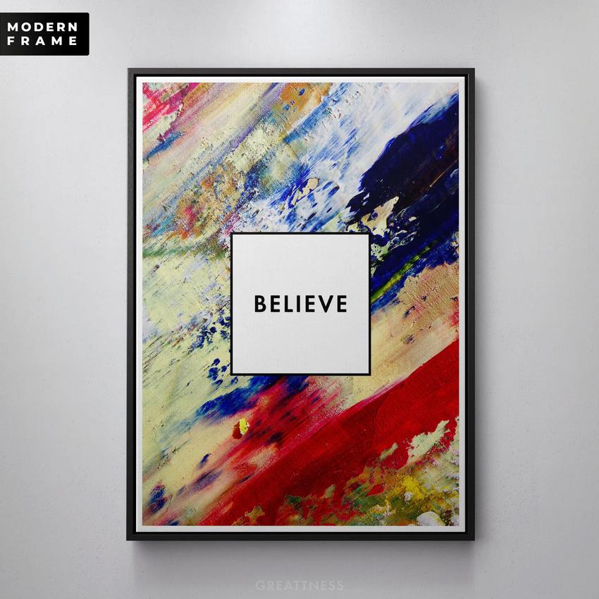 Discover Motivational Canvas Art, Believe Women Canvas Art | Motivational Women Canvas Art Prints, BELIEVE by Original Greattness™ Canvas Wall Art Print