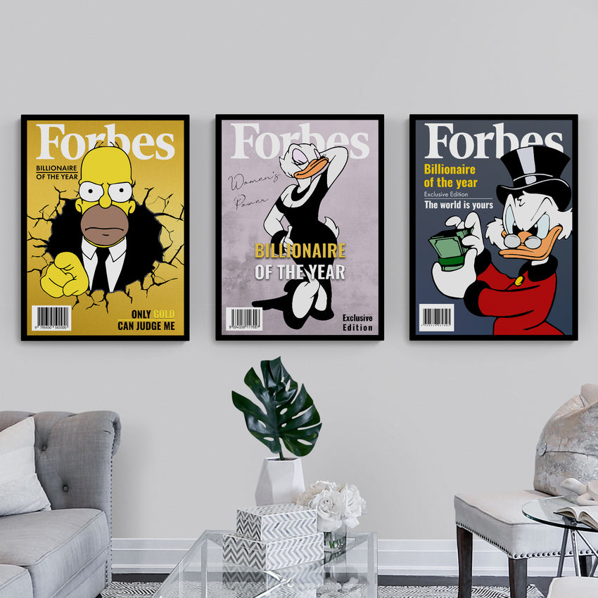 Discover Shop Forbes Canvas Art, The Billionaire of the Year Bundle | Motivational Bundle Set, BILLIONAIRE OF THE YEAR BUNDLE by Original Greattness™ Canvas Wall Art Print