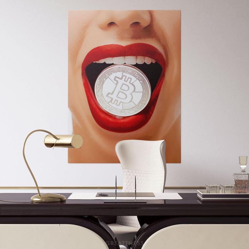 Discover Shop Bitcoin Canvas Art, Bitcoin Taste Canvas Art | Money Bitcoin Wall Art , BITCOIN TASTE by Original Greattness™ Canvas Wall Art Print