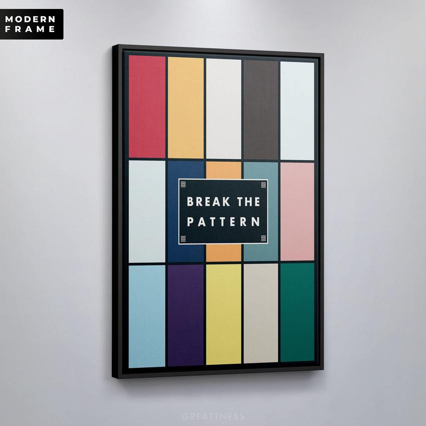 Discover Motivational Office Wall Art, Break the Pattern Bundle Prints | Canvas Wall Art Set of 2 Art Pieces, BREAK THE PATTERN BUNDLE by Original Greattness™ Canvas Wall Art Print