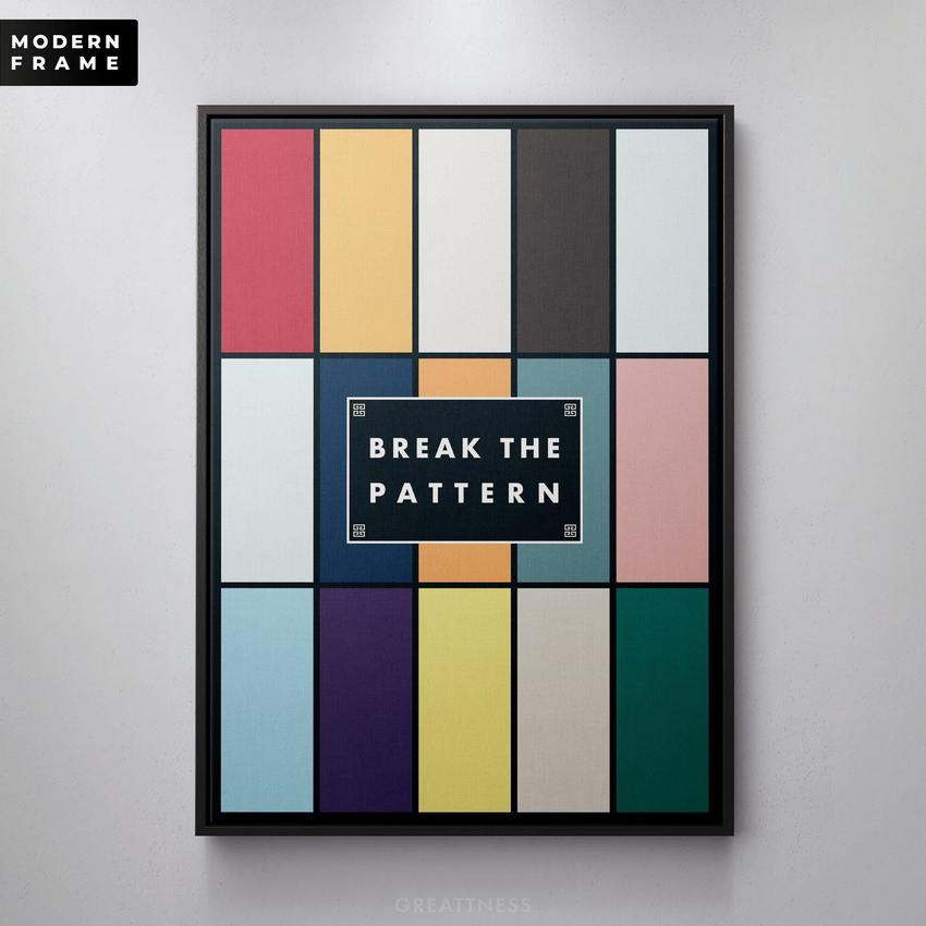 Discover Motivational Office Wall Art, Break the Pattern Bundle Prints | Canvas Wall Art Set of 2 Art Pieces, BREAK THE PATTERN BUNDLE by Original Greattness™ Canvas Wall Art Print