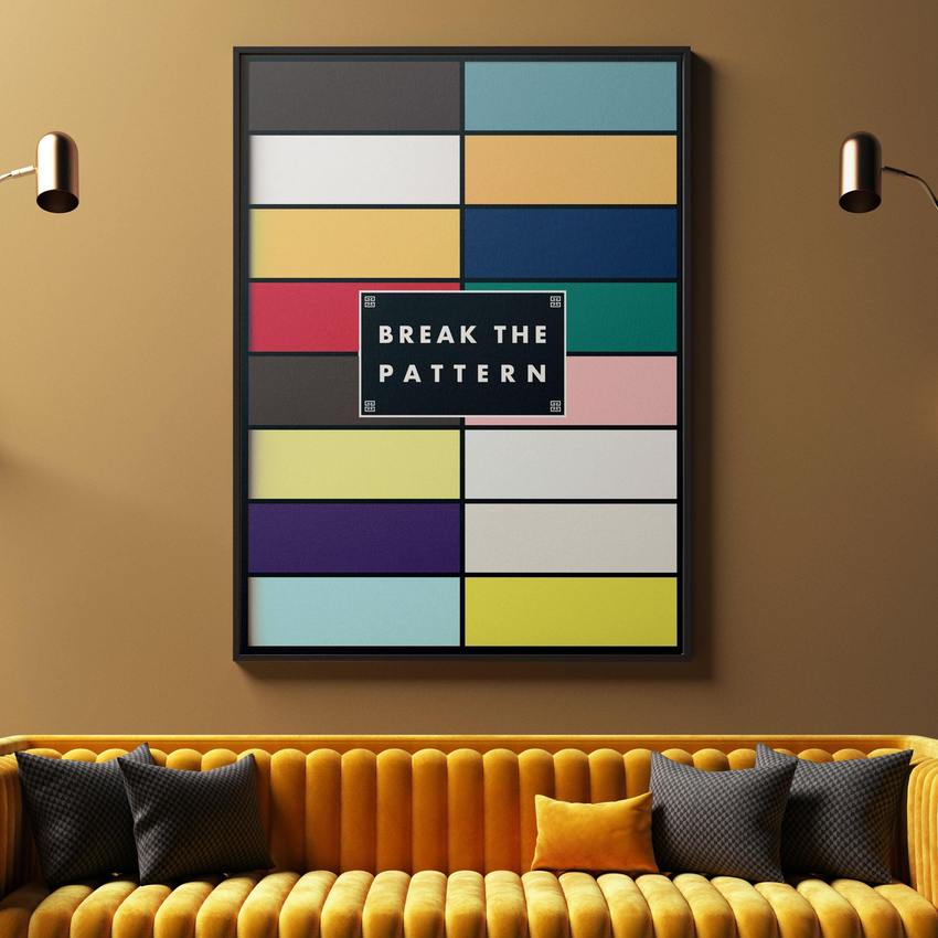 Discover Shop Workspace Wall Art, Break the Pattern I Artwork for Home, BREAK THE PATTERN II by Original Greattness™ Canvas Wall Art Print