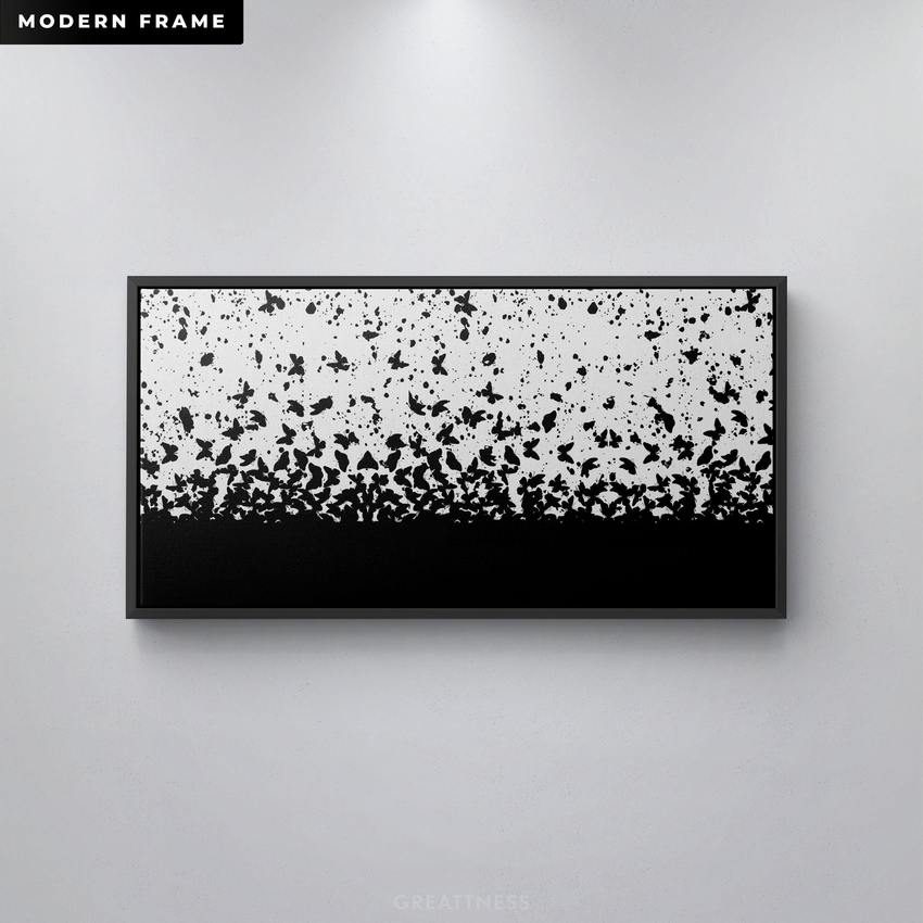 Discover Black & White Abstract Canvas Art, Butterfly Abstract Canvas Art, BUTTERFLY ABSTRACT by Original Greattness™ Canvas Wall Art Print