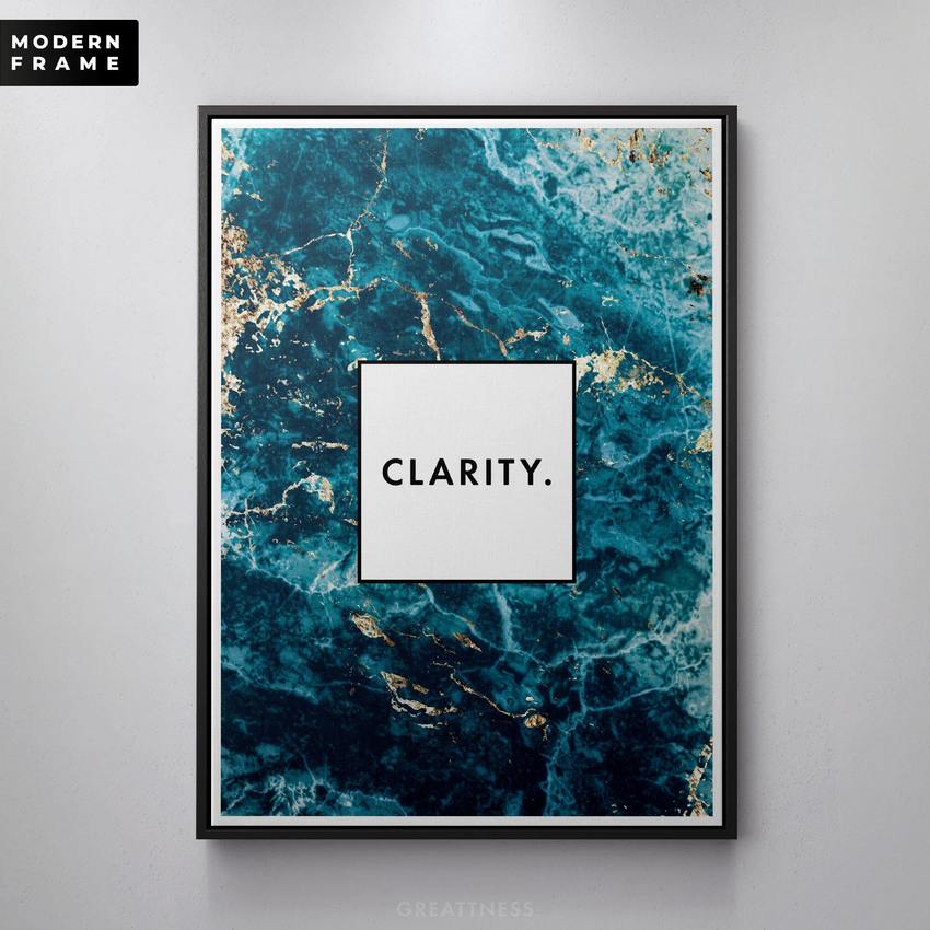 Discover Motivational Canvas Art, Clarity - Motivational Abstract Canvas Art Prints, CLARITY by Original Greattness™ Canvas Wall Art Print