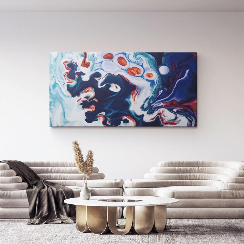 Discover Blue Ocean Abstract Canvas Art, Colorfusion Canvas Art | Modern Abstract Prints, COLORFUSION by Original Greattness™ Canvas Wall Art Print