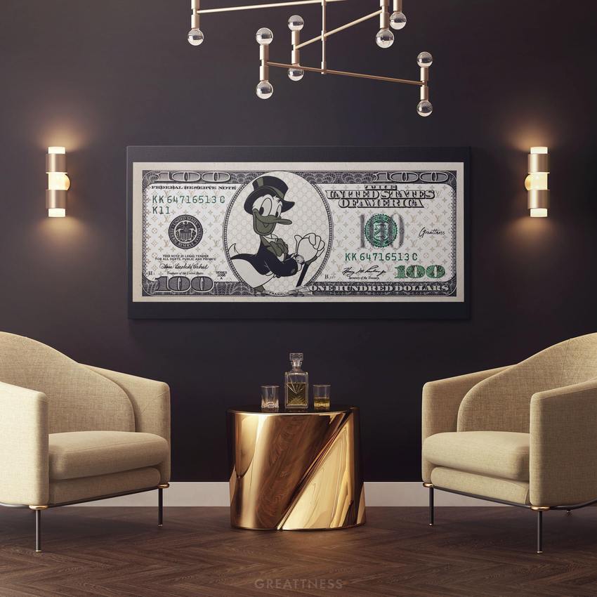 Discover Shop Money Dollar Canvas Art, The Money Bundle Canvas Art | Motivational Money Canvas Wall Art , THE MONEY BUNDLE by Original Greattness™ Canvas Wall Art Print