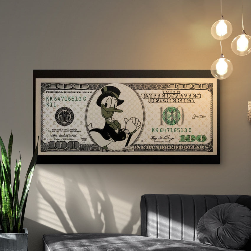 Discover Shop Money Dollar Canvas Art, The Money Bundle Canvas Art | Motivational Money Canvas Wall Art , THE MONEY BUNDLE by Original Greattness™ Canvas Wall Art Print