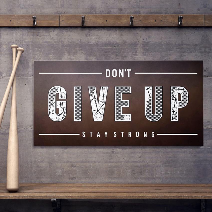 Discover Motivational Office Wall Art, Don´t Give Up - Motivational Artwork for Home & Gym, DONT GIVE UP by Original Greattness™ Canvas Wall Art Print