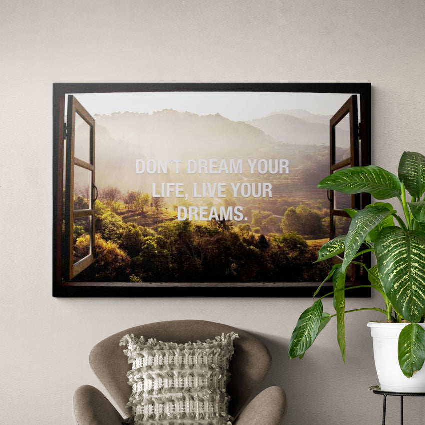 Discover Shop Window Quote Canvas Art, Window to Paradise Motivational Quote Wall Art, WINDOW TO PARADISE by Original Greattness™ Canvas Wall Art Print