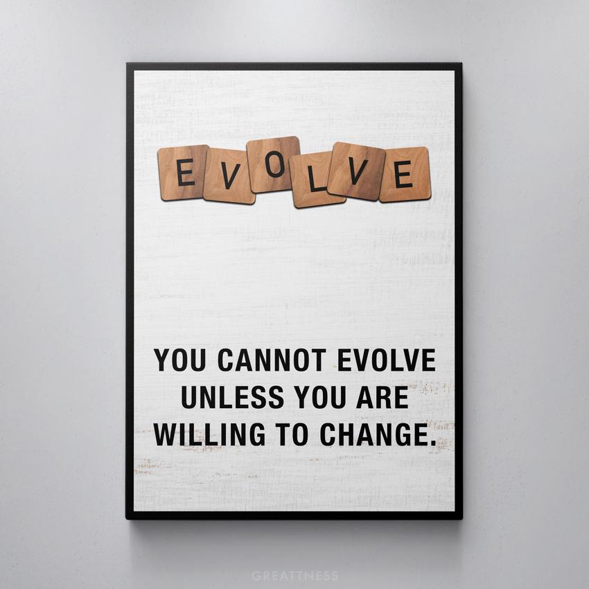 Discover Scrabble Canvas Wall Art, Evolve (Scrabble Edition) Canvas Art at Home Wall Artwork, EVOLVE (SCRABBLE EDITION) by Original Greattness™ Canvas Wall Art Print