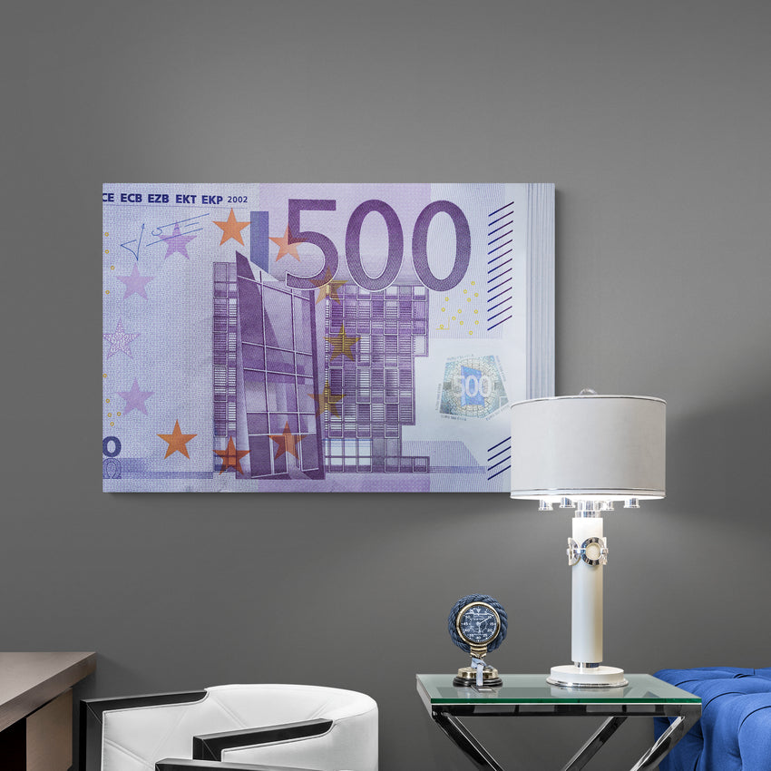 Discover Shop Money Canvas Art, Euro Bundle | Money 500 Bill Canvas Wall Art, EURO BUNDLE by Original Greattness™ Canvas Wall Art Print