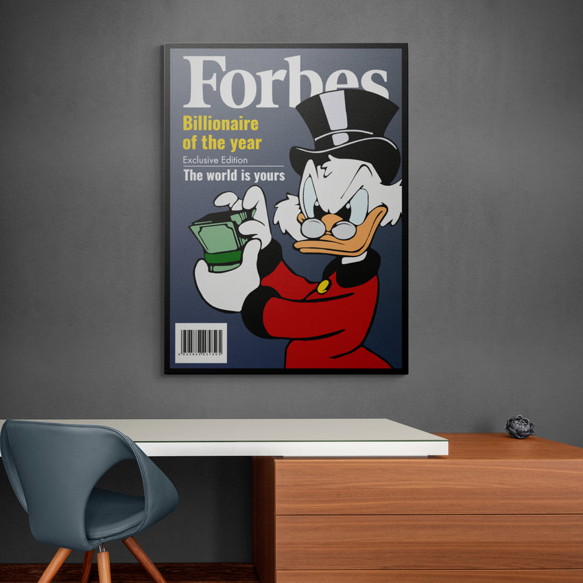 Discover Forbes Duck Canvas Art, Forbes Scrooge - Canvas Art, Donald Duck Money Wall Art, FORBES SCROOGE CANVAS by Original Greattness™ Canvas Wall Art Print