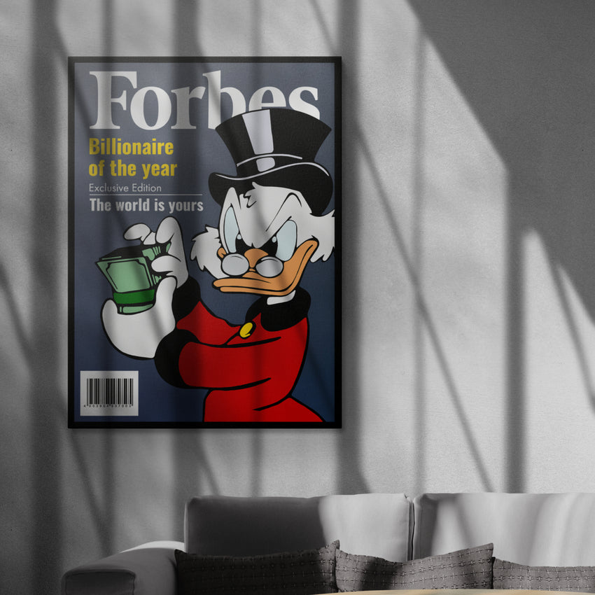 Discover Forbes Duck Canvas Art, Forbes Scrooge - Canvas Art, Donald Duck Money Wall Art, FORBES SCROOGE CANVAS by Original Greattness™ Canvas Wall Art Print