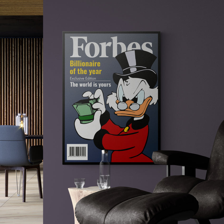 Discover Forbes Duck Canvas Art, Forbes Scrooge - Canvas Art, Donald Duck Money Wall Art, FORBES SCROOGE CANVAS by Original Greattness™ Canvas Wall Art Print