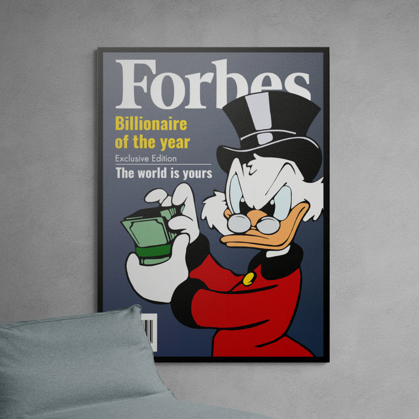 Discover Forbes Duck Canvas Art, Forbes Scrooge - Canvas Art, Donald Duck Money Wall Art, FORBES SCROOGE CANVAS by Original Greattness™ Canvas Wall Art Print