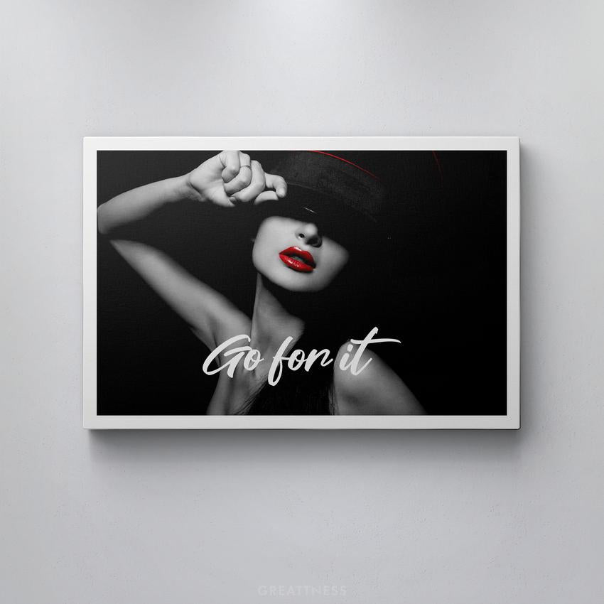 Discover Women Canvas Wall Art, Go for it - Motivational, Photography Canvas Wall Art, GO FOR IT by Original Greattness™ Canvas Wall Art Print