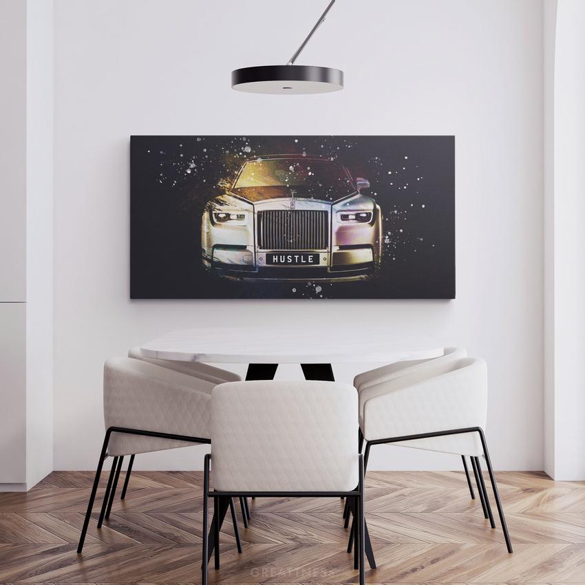 Discover Rolls Royce Cars Wall Art, Luxury Rolls Royce Phantom Wall Art, GOLD ROLLS by Original Greattness™ Canvas Wall Art Print