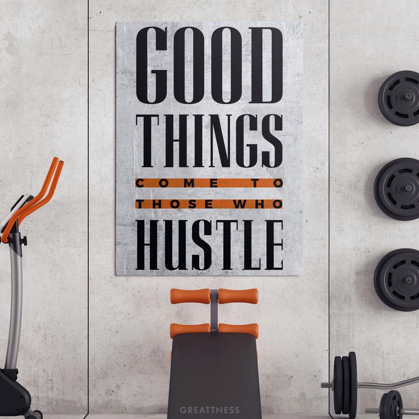 Discover Motivational Canvas Art, Motivational Hustle Successful Entrepreneur Artwork, GOOD THINGS by Original Greattness™ Canvas Wall Art Print