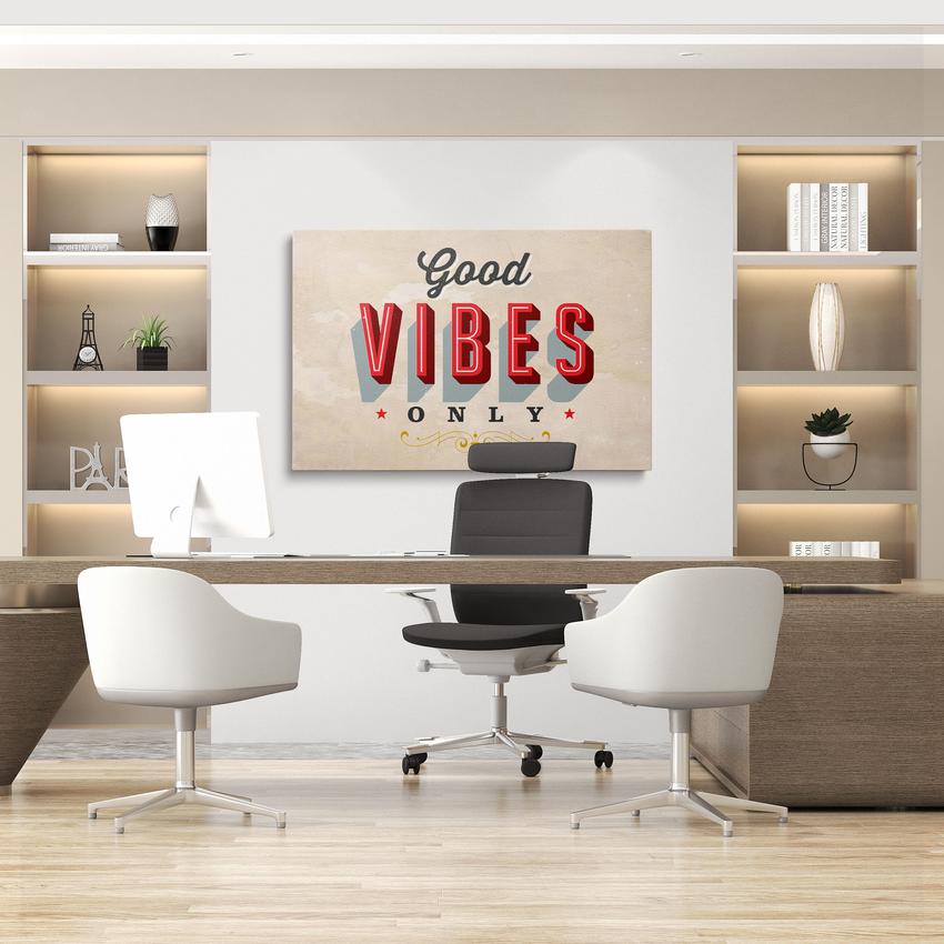 Discover Motivational Canvas Art, Good Vibes Only Quote Sign Art, Motivational Wall Art, GOOD VIBES ONLY by Original Greattness™ Canvas Wall Art Print