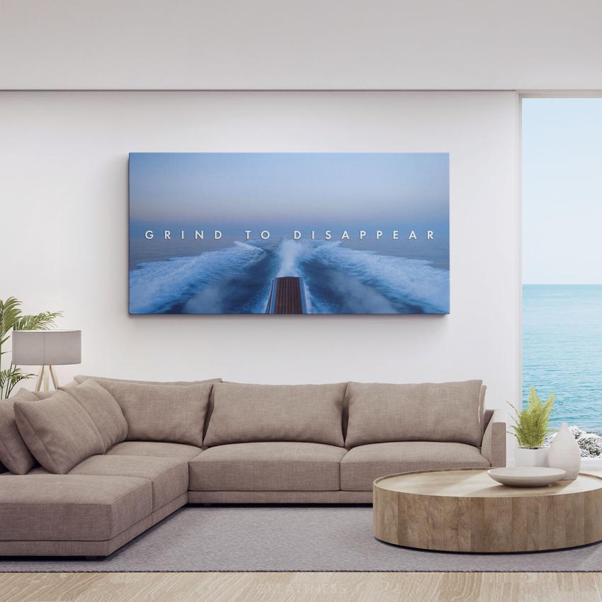 Discover Landscape Ocean Canvas Art, Yacht Sea Ozean, Grind to Disappear Canvas Wall Art, GRIND TO DISAPPEAR CANVAS by Original Greattness™ Canvas Wall Art Print