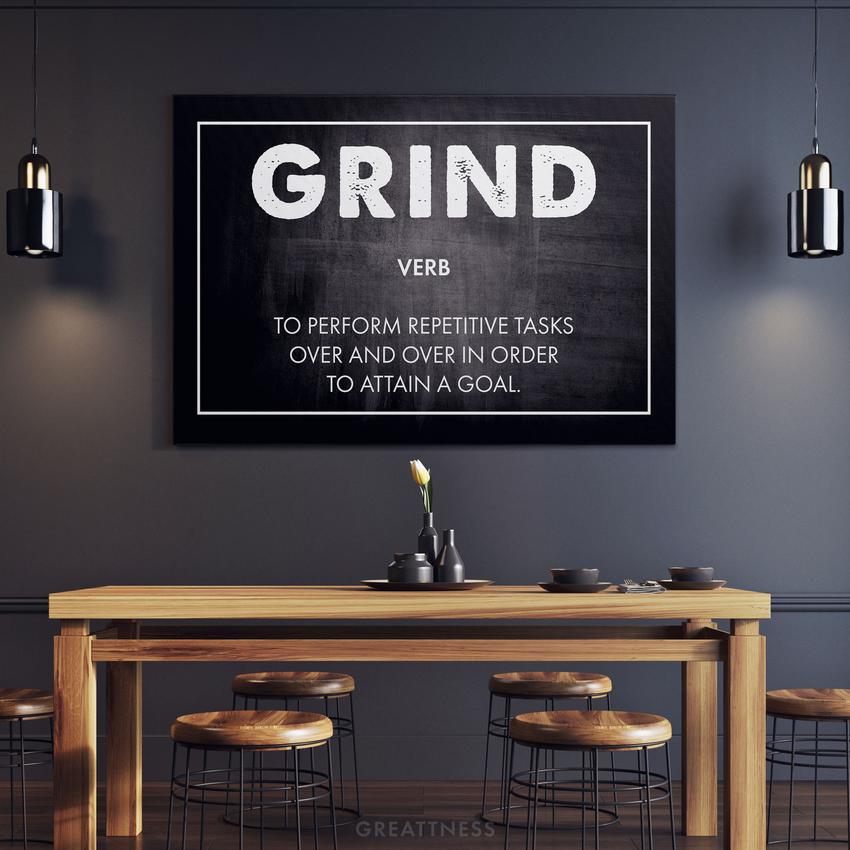 Discover Motivational Canvas Art, Grind Canvas Art | Motivational Success Entrepreneur Artwork, GRIND by Original Greattness™ Canvas Wall Art Print