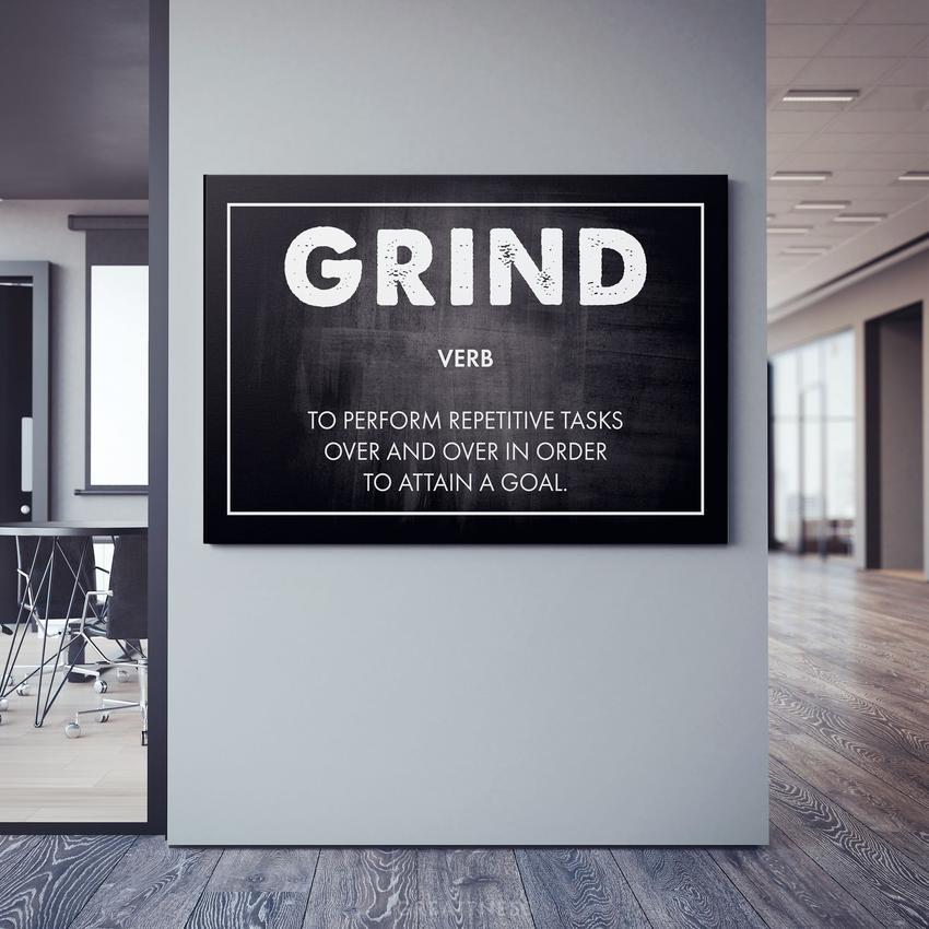 Discover Motivational Canvas Art, Grind Canvas Art | Motivational Success Entrepreneur Artwork, GRIND by Original Greattness™ Canvas Wall Art Print