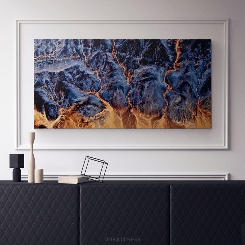 Discover Greattness Original, Himalaya Gold Abstract Modern Canvas Art, HIMALAYA GOLD by Original Greattness™ Canvas Wall Art Print