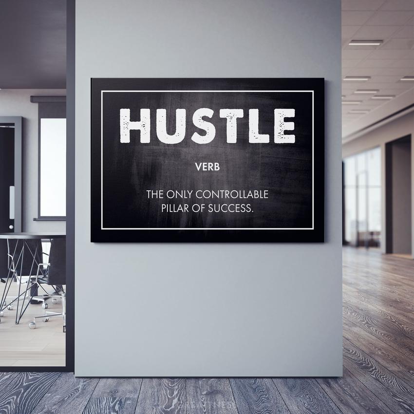 Discover Motivational Canvas Art, Hustle Canvas Art | Motivational Artwork, HUSTLE by Original Greattness™ Canvas Wall Art Print