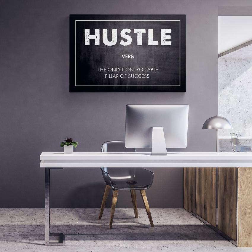 Discover Motivational Canvas Art, Hustle Canvas Art | Motivational Artwork, HUSTLE by Original Greattness™ Canvas Wall Art Print