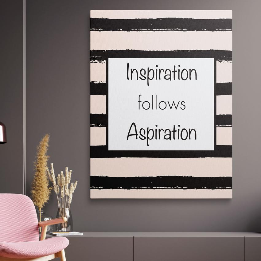 Discover Women Inspirational Wall Art, Inspiration follows Aspiration Women Canvas Art, INSPIRATION FOLLOWS ASPIRATION by Original Greattness™ Canvas Wall Art Print