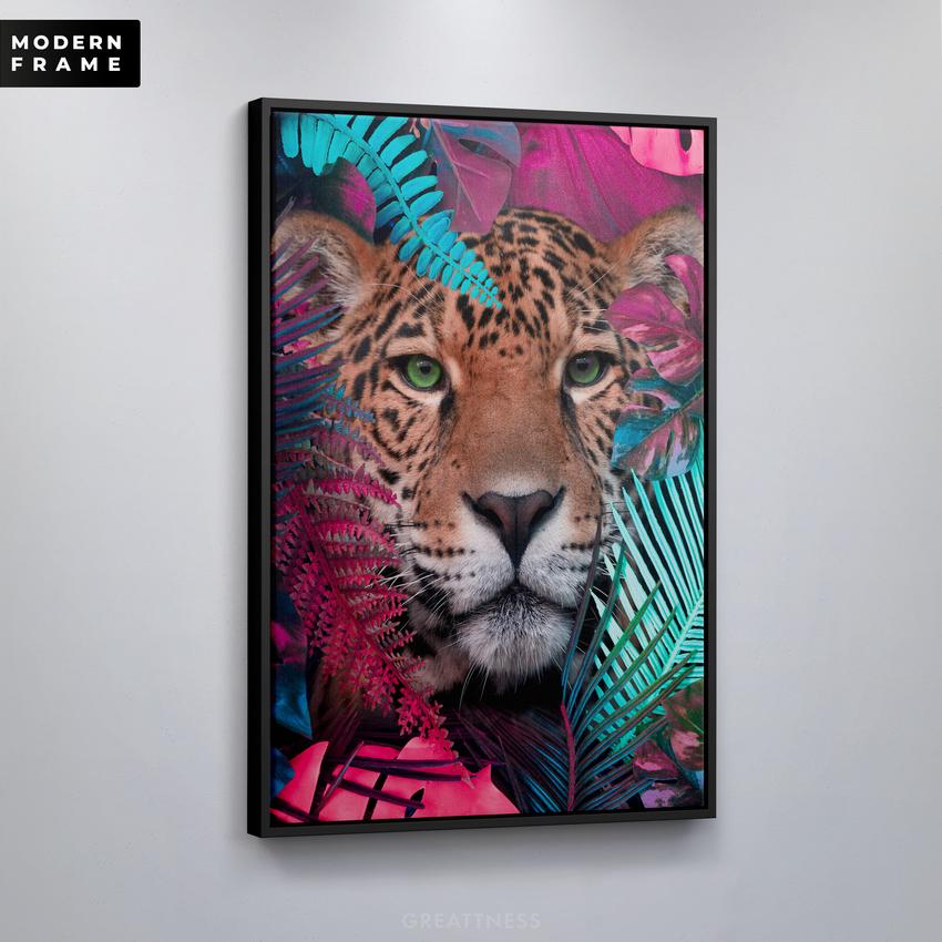 Discover Greattness Original Canvas Art, Jaguar tropic Canvas Art, Animal Inspirational Artwork, JAGUAR TROPIC by Original Greattness™ Canvas Wall Art Print