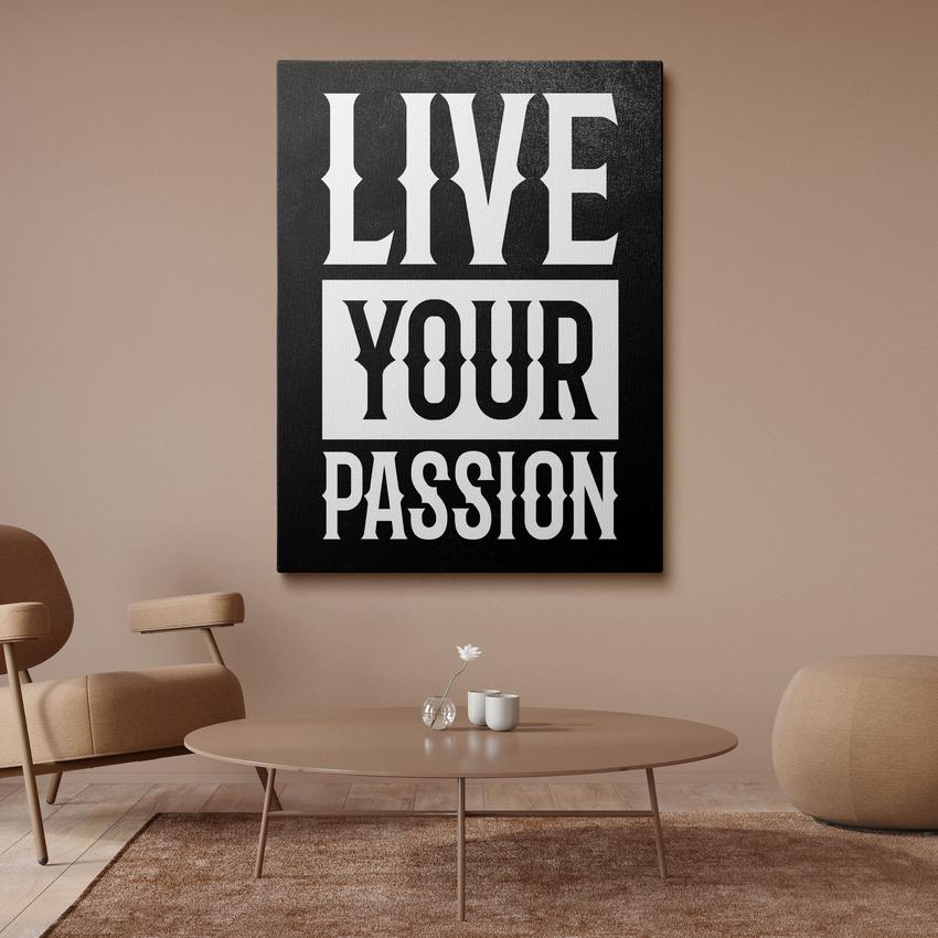 Discover Motivational Office Wall Art, Live Your Passion Quote Sign Success Canvas Art Wall Decor, LIVE YOUR PASSION by Original Greattness™ Canvas Wall Art Print