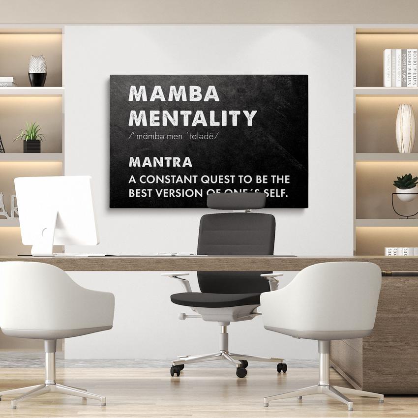 Discover Motivational Mamba Mentality Wall Art, Mamba Mentality | Motivational Canvas Wall Art, MAMBA MENTALITY by Original Greattness™ Canvas Wall Art Print