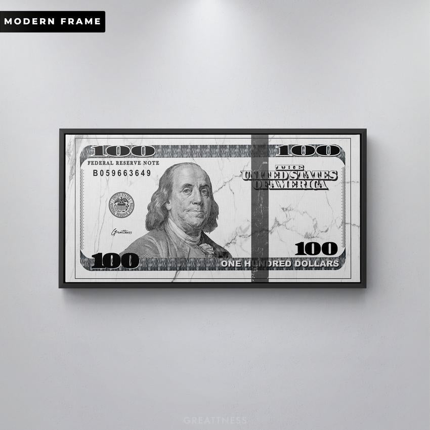 Discover Shop Money Dollar Canvas Art, The Marble Dollar Bundle | Motivational Money Canvas Wall Art , THE MARBLE DOLLAR BUNDLE by Original Greattness™ Canvas Wall Art Print