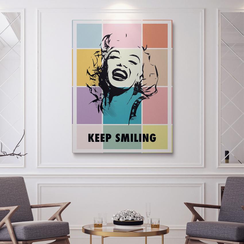 Discover Marilyn Monroe Canvas Art, Marilyn Monroe Happiness Colorful Canvas Wall Art, Marilyn Monroe Colorful by Original Greattness™ Canvas Wall Art Print