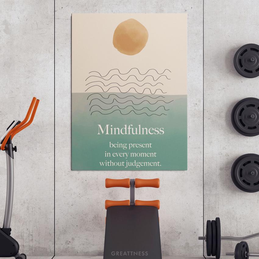 Discover Greattness Original, Mindfulness Minimalist Yoga Art Canvas Wall Artwork, MINDFULNESS YOGA CANVAS by Original Greattness™ Canvas Wall Art Print