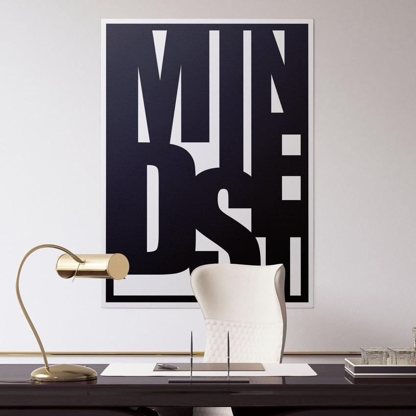 Discover Shop Success Mindset Artwork, Mindset Definition Motivational Quote Black Wall Art, MINDSET BLACK by Original Greattness™ Canvas Wall Art Print