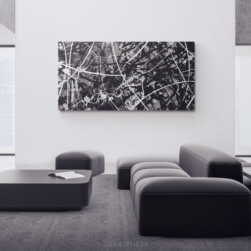 Discover Abstract Canvas Wall Art, Spiffing Abstract Jackson Pollock Painting Wall Print, ABSTRACT POLLOCK by Original Greattness™ Canvas Wall Art Print