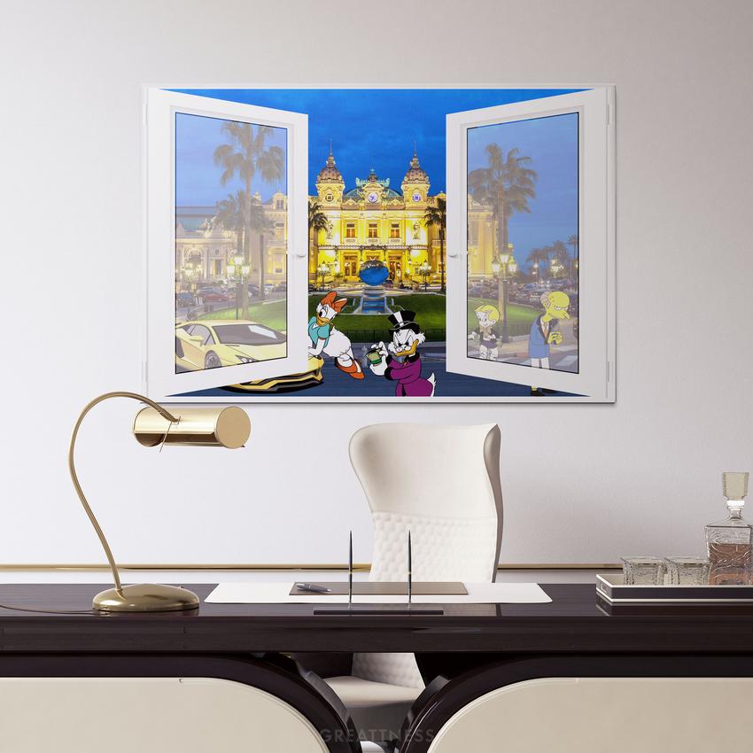 Discover Shop Monaco Inspirational Wall Art, Monaco View Window Canvas Wall Art Prints, MONACO VIEW by Original Greattness™ Canvas Wall Art Print