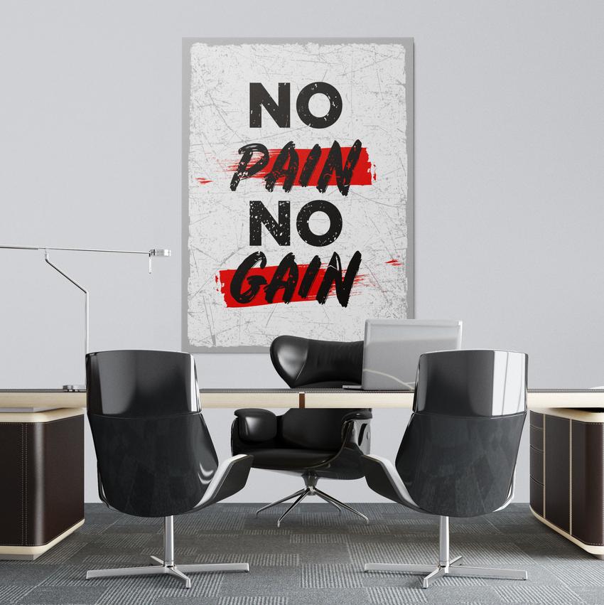 Discover Motivational Canvas Art, No Pain No Gain Quote Motivational Sign Canvas Wall Art, NO PAIN NO GAIN by Original Greattness™ Canvas Wall Art Print