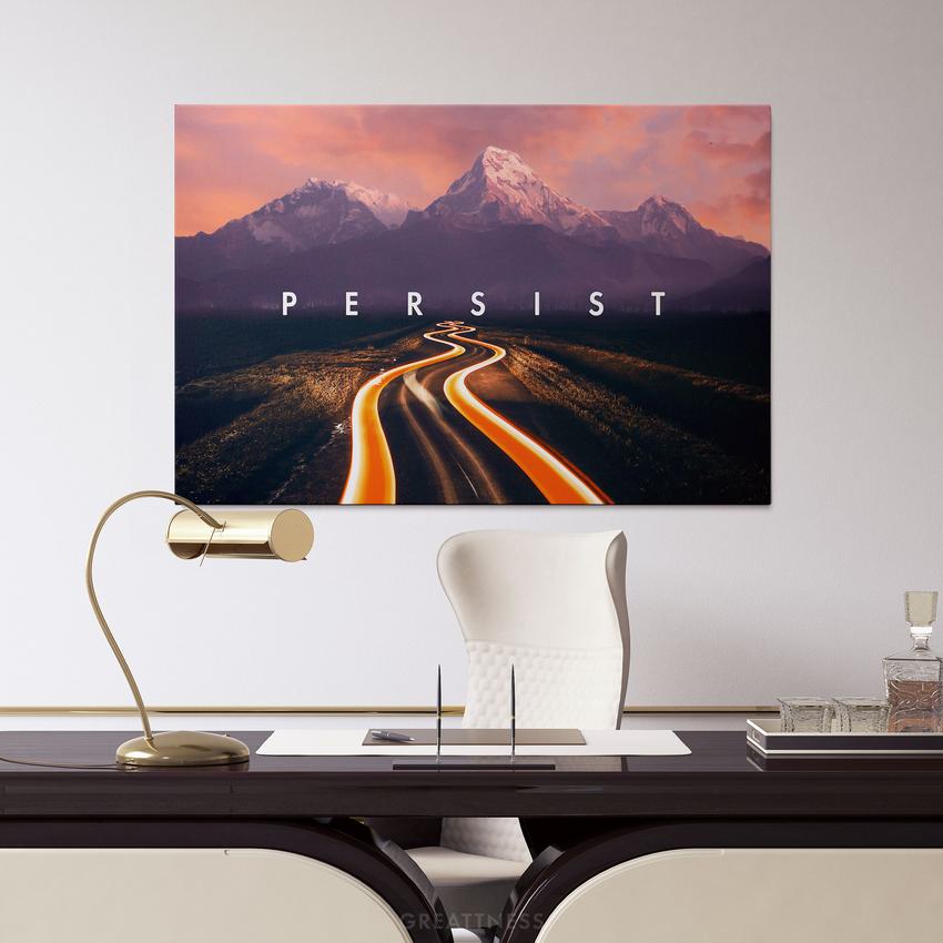 Discover Shop Workspace Wall Art, Asphalt Road Wall Art, Open Road Wall Persist Canvas Prints, PERSIST ROAD by Original Greattness™ Canvas Wall Art Print