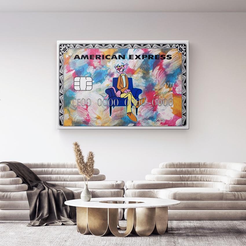 Discover Shop American Express Canvas Art, Pink Panther American Express Wall Art Print, Pink Panther AMEX by Original Greattness™ Canvas Wall Art Print