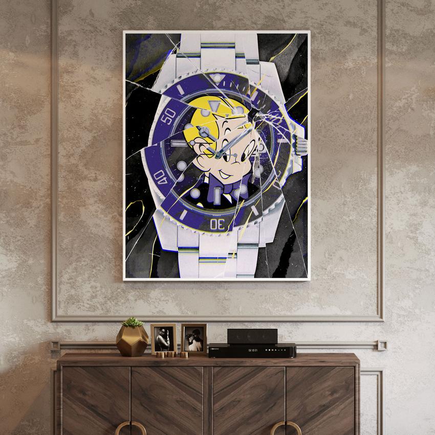 Discover Shop Richie Rich Canvas Art, Richie Rich Watch Luxury Canvas Art, RICHIE RICH WATCH by Original Greattness™ Canvas Wall Art Print