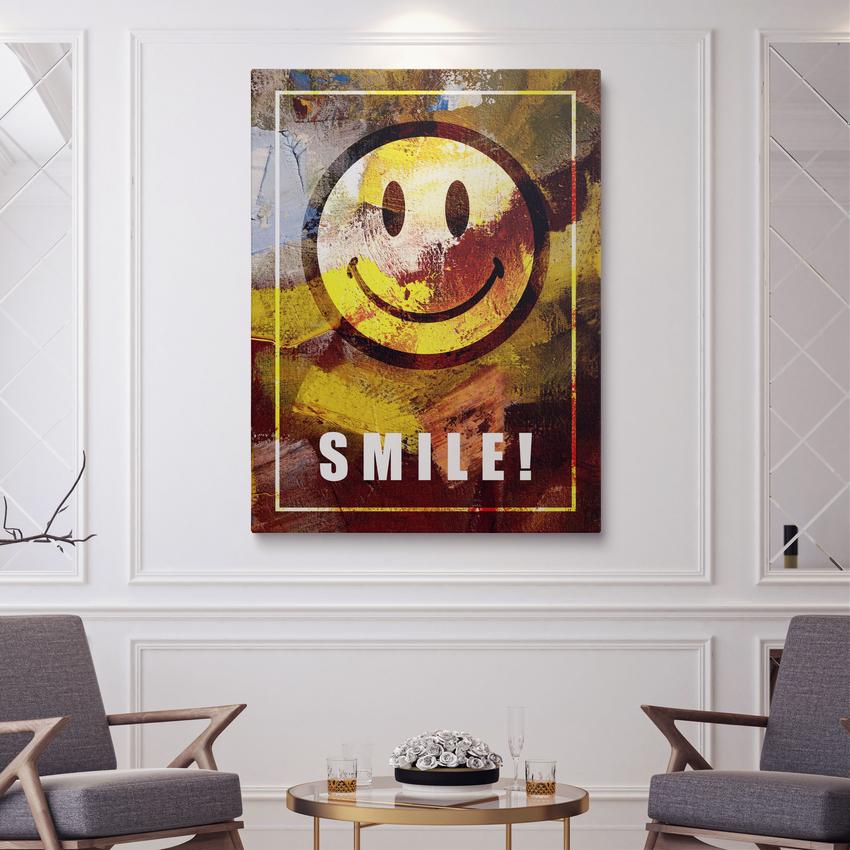 Discover Shop Smile Wall Art, Smile Art Happiness Motivational Canvas Wall Art, SMILE ART by Original Greattness™ Canvas Wall Art Print