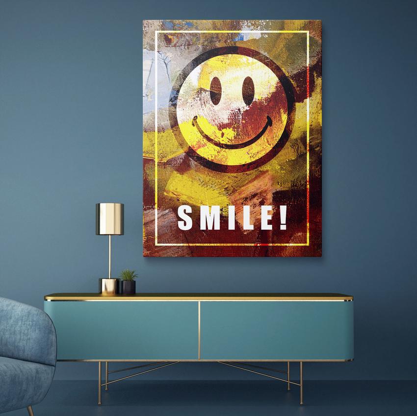 Discover Shop Smile Wall Art, Smile Art Happiness Motivational Canvas Wall Art, SMILE ART by Original Greattness™ Canvas Wall Art Print